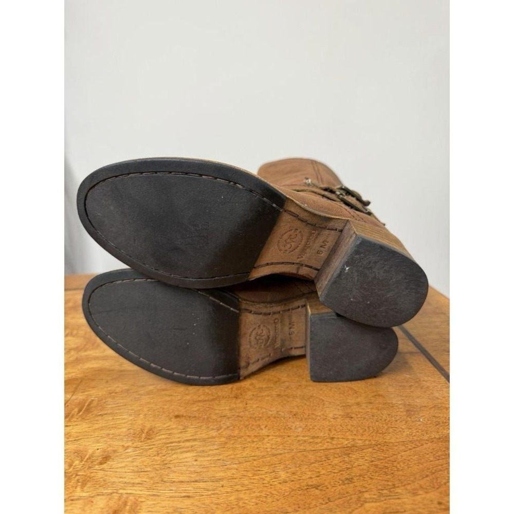 Vtg Johnston & Murphy Women's 6 Vero Cuoio Brown Leather Calf High Riding Boots - Picture 5 of 7